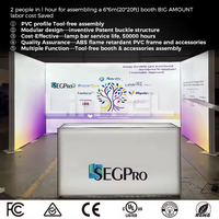 JC Usine Modulaire Stand Seg Led Boîte à Lumière Portable Bannière Stand D'exposition Stand De Salon Affichage Publicité