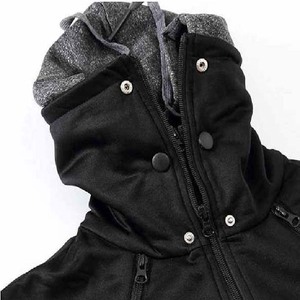 Haute qualité OEM fabricant blanc poids lourd surdimensionné respirant coton polaire réversible fermeture éclair hiver hommes sweats à capuche 500g - Product Image 4