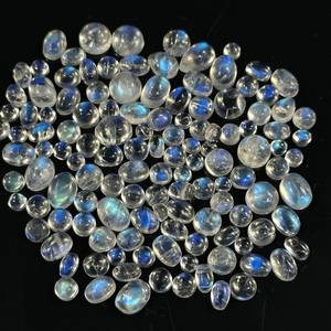 Mehrajudin <b>Gems</b> Natural Rainbow Moonstone Cabochon June Birthstone Blue <b>Fire</b> White Color Free Size <b>Stone</b> 1-5 Carat - Product Image 1