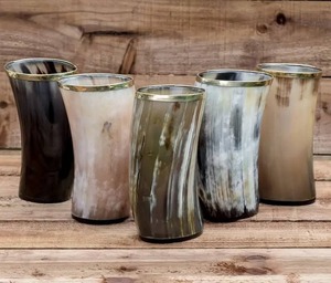 Royal High Class hecho a mano Premium diseño exclusivo ágata Medieval chupito vikingo cuerno jarra alta demanda cuerno de búfalo - Product Image 3