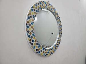 Handmade Modern <b>Wood</b> Decorative <b>Mirrors</b> for Bedroom Living Room Bathroom Wall Decor by Skilled Indian Artisans-<b>round</b> Shape - Product Image 6