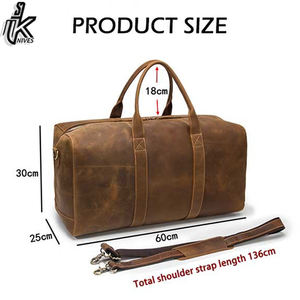 Duffle Weekender Bag Custom Leather Designer Duffel Bag Travel Bag Women And Men - Product Image 6
