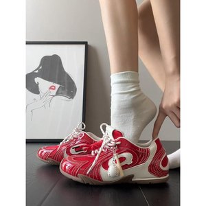 Zapatillas Deportivas de Mujer para Otoño, con Cordones, Estilo Caminata, de Goma, Parte Superior de 2025, Altura Reducida en 10 cm - Product Image 3