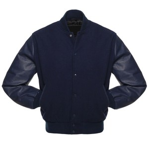 Wholesale American Varsity Jackets Custom Letterman Design High Street Genuine Body Fabric CollegeBaseballjacket for men - Product Image 3