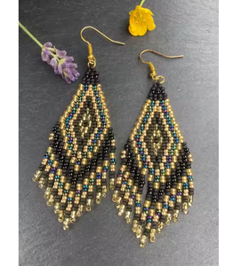 Nuevo diseño bohemio étnico Multicolor cuentas borla pendientes verano playa Miyuki pendientes colgantes directamente de la India - Product Image 2