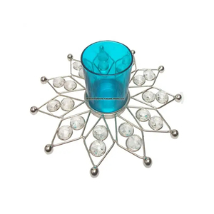 Portavelas de luz de té con diseño de cristal de calidad superior para decoraciones de boda decoraciones de jardín a precio competitivo - Product Image 1