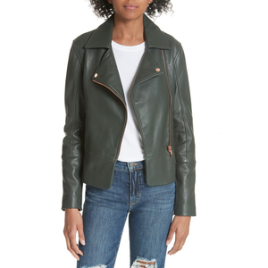 Veste en cuir coupe ajustée de luxe pour femmes à forte demande Toile de haute qualité Dernière conception Style à la mode - Product Image 1
