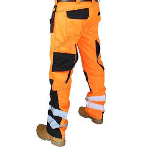 Pantalons de travail de sécurité réfléchissants haute visibilité pour hommes Pantalons cargo de qualité supérieure pour les travaux industriels - Product Image 6
