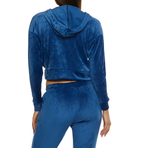 Conjunto de ropa deportiva informal de alta calidad de Color sólido para mujer, Top de manga larga y pantalones de lápiz con cremallera y bolsillos - Product Image 5