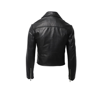 Chaqueta de cuero transpirable para uso en exteriores para mujer, novedad de 2024, chaqueta de cuero de manga larga a la moda para mujer - Product Image 2