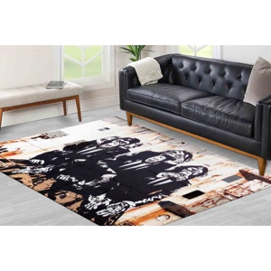 Alfombra con Diseño de Graffiti, Alfombra Estampada con los Tres Monos Sabios de Banksy, Alfombra Suave No Tejida - Product Image 2