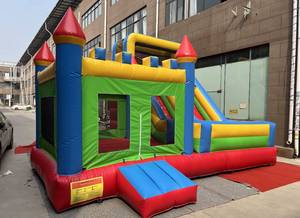 Château Gonflable, Château de Rebond, Maison de Rebond avec Toboggan, Structure Gonflable pour Enfants et Adultes, Souffleur Inclus, Matériau PVC, Utilisation Intérieure et Extérieure - Product Image 5