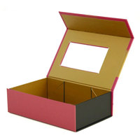 Boîte cadeau en carton rigide pliable sur mesure en gros avec impression offset et fenêtre PVC couleur pour l'emballage de produits