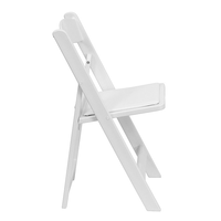 Chaise pliante d'extérieur robuste en résine blanche, capacité de charge de 450 kg, empilable, pour jardin, mariage, événement, hôtel
