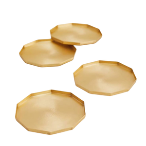 Custom Shape Metal Drink Serving <b>Coaster</b> With Holder Antique <b>Gold</b> Color for Hotel & Restaurant Drinks Serving <b>Coaster</b> - Product Image 4