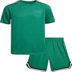 Traje de entrenamiento juvenil de uniforme de fútbol impreso personalizado para niños incluye pantalones cortos de camiseta de fútbol tecnología de corte automatizado - Product Image 1