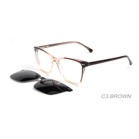 Lunettes de vue FEROCE pour femmes, montures œil de chat design, en acétate, avec clips optiques