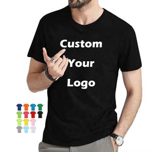 Wholesale Blank Plain t Shirt Custom Your Logo Printing <b>Polyester</b> Cotton <b>Tshirt</b> Printed Plus Size Men's T-shirt for Men - Product Image 5