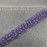 Nouveau cristal 3D Simulation pétale perlé dentelle garniture bricolage vêtements chapeaux décoration accessoires
