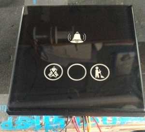 Panel activador DND Pasillo Fox Domotics Personalizable 12V NFC Cristal táctil capacitivo para habitación de hotel Lavandería Sin timbre - Product Image 5