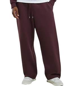 ชุดเซ็ตเสื้อฮู้ดและกางเกงวอร์มผ้าฟลีซสีม่วงแดงเข้มสำหรับผู้ชาย สไตล์ลำลองสำหรับฤดูหนาว เสื้อฮู้ดแบบสวมหัว กางเกงขายาว สตรีทแวร์สำหรับผู้ชาย - Product Image 5