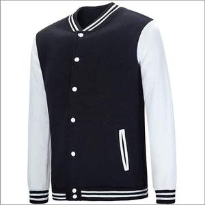 Veste universitaire en laine/polyester à col montant d'hiver avec broderie personnalisée de votre logo, manches longues, imperméable pour hommes - Product Image 5