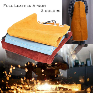 Delantal de cuero resistente al fuego para soldadura, corte y protección en talleres industriales, delantal de cuero vacuno para taller - Product Image 5