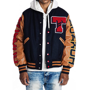 Chaqueta universitaria bordada personalizada de alta calidad Unisex, ropa informal formal de gran tamaño, camuflaje para béisbol estampado de primavera - Product Image 1