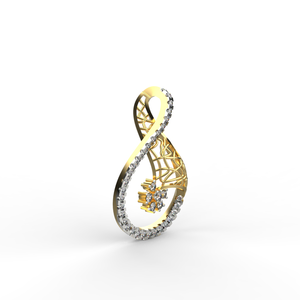 Ishi ชุดจี้เพชรสำหรับปลูกในห้องปฏิบัติการสีทอง18K จี้เพชรที่สวยงามจี้สวยสำหรับสร้อยคอที่สมบูรณ์แบบสำหรับทุกงานปาร์ตี้และงานกิจกรรม - Product Image 1