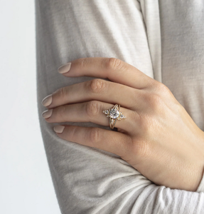 แหวนแต่งงานเพชรมออิสซาไนต์ตัดแบบวินเทจแหวนหมั้นเงินสเตอลิงสำหรับวันครบรอบส่งออกโดยตรงจากอินเดีย - Product Image 4