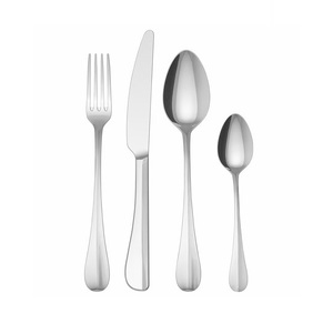 Ensemble de couverts design moderne de haute qualité Premium or et argent mat fabriqué à la main en acier miroir quantité minimale de commande bas couverts 4 pièces - Product Image 1