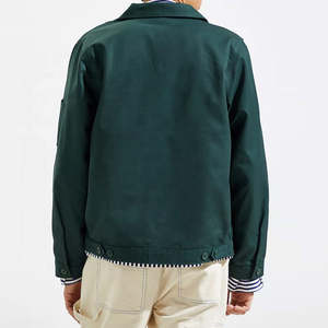 Veste de travail personnalisée en coton épais pour hommes avec col rabattu poches pour les mains fermeture éclair en métal sur le devant-pour le printemps - Product Image 6