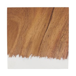 Customizable Square <b>White</b> Natural Color Walnut Wooden <b>Coasters</b> Durable Eco-Friendly Mats & Pads for Home Hotel Kitchen Use - Product Image 2