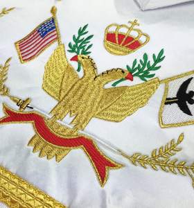 Venta al por mayor bordado a mano Masonic Regalia Delantal Masonic Master Delantal - Product Image 5