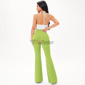 Custom Women's <b>Flared</b> Bell Bottom Velvet Pants High-Waisted Yoga Lounge Casual Trousers Activewear <b>Leggings</b> Waterproof - Product Image 5