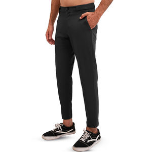 Pantalon de survêtement de golf pour hommes de qualité supérieure couleur noire bouton fermeture fermeture éclair braguette coupe ajustée Sport pantalon de golf avec poches - Product Image 3