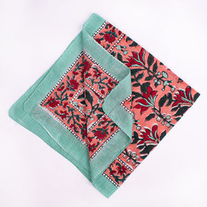 Multi-Purpose Floral Cotton Printed Square <b>Bandana</b> <b>Scarf</b> Unisex <b>Head</b> Wrap Neckerchief Face Protection Outdoor Sports Breathable - Product Image 3