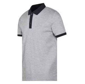 Polos informales de manga corta lisos, camiseta Polo de alta calidad para hombre, ropa informal de algodón de manga corta 100% algodón - Product Image 4