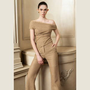 Pantalon de qualité supérieure PANTALON ÉVASÉ NADIA pour femmes Jambes légèrement évasées Vêtements décontractés pour femmes Étiquetage privé Fabriqué au Vietnam - Product Image 1