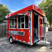 Remorque alimentaire mobile personnalisée pour desserts, pâtisseries, café et boissons, entièrement équipée