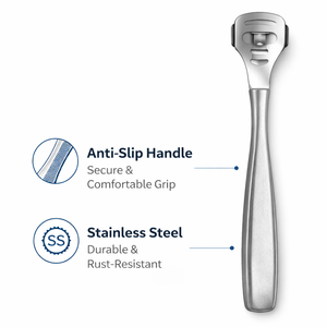 Removedor de Callos de Acero Inoxidable de Primera Calidad, Lima de Pedicura de Doble Cara, Raspador de Pies con Mango Ergonómico, MANAN INSTRUMENTS - Product Image 5