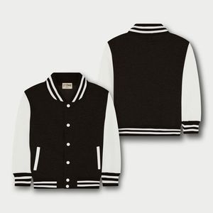 Nouvelles vestes d'université pour l'hiver Conceptions personnalisables avec col montant en tissu de laine Logo avant Fermeture à glissière - Product Image 3