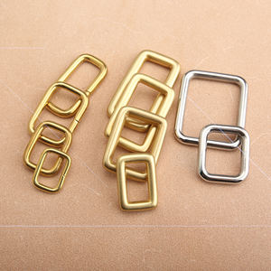 One-Piece Ring Connector <b>Strap</b> Stainless Steel and Brass Square Opening <b>for</b> Shoulder <b>Bags</b> and Leather Craft Accessories - Product Image 1