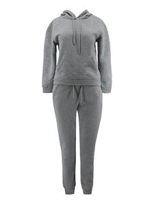 Pantalon femme deux pièces ensemble automne hiver survêtement femmes décontracté surdimensionné à capuche hauts 2024 pantalons de sport grande taille ensembles femme - Product Image 4