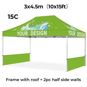 Custom Logo Aluminum Frame Waterproof Tent 10x10 10x15 10x20 Gazebo Pop Up Canopy Advertising Event Outdoor Trade Show Tents