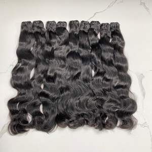 Best-seller-Extensions de cheveux humains vietnamiens naturels ondulés doublement étirés 100% cheveux humains tissés à cuticules alignés pour femmes noires - Product Image 1