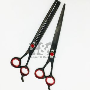 Juego de tijeras de aseo para perros 6 1 de la mejor calidad, cuchillas negras de acero inoxidable, peso ligero, Impresión de logotipo personalizado para el cuidado de perros y gatos - Product Image 2