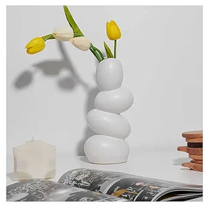 Vente chaude Style Européen Vase En Céramique Forme D'oeuf Vase Abstrait De Luxe En Céramique Vase À Fleurs pour La Maison et Hôtel Décoration 2025 - Product Image 6
