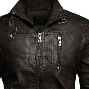 Veste d'hiver à manches longues pour hommes de haute qualité Concevez votre propre veste en cuir de vache au meilleur prix Imperméable et respirant - Product Image 2