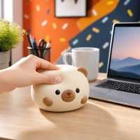 Jouet Squishy Ours Mochi à Rebond Lent Anti-Stress Sensoriel à Presser Fait Main Cadeau pour Adultes Adolescents Bureau Vente en Gros OEM